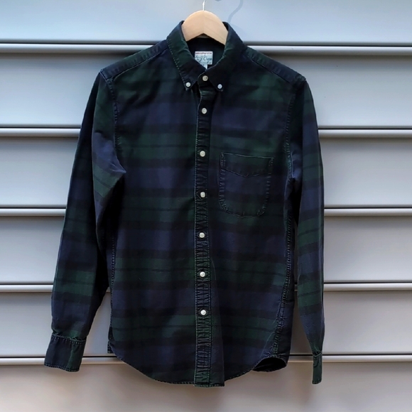 J. Crew Black Watch Tartan Button-Down Shirt - Picture 1 of 4
